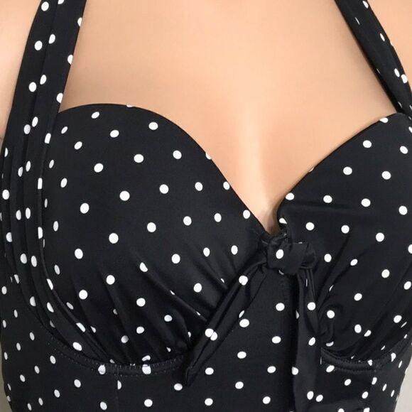 New. SWIMSUITS FOR ALL black and white swimsuit. - Picture 7 of 11